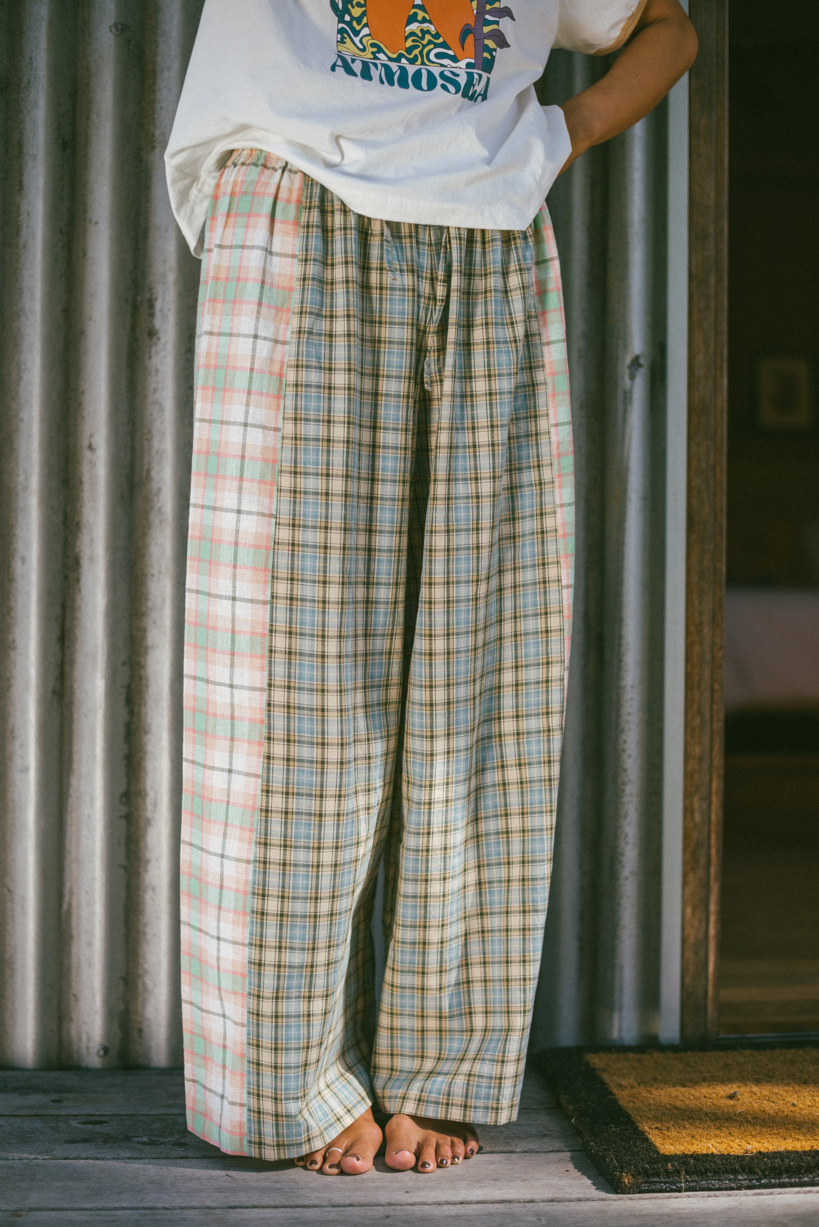 Patchwork Pant in Cottage Plaid | Atmosea
