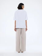 back view of Pelly Collegiate Tee White Marle by Ena Pelly