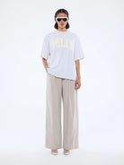 Pelly Collegiate Tee White Marle by Ena Pelly