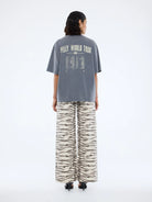 womens tee - Pelly World Tour Tee - Washed Grey by Ena Pelly