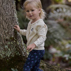 Toddler girl wearing Leggings - Petite Winter Berry Print | Nature Baby