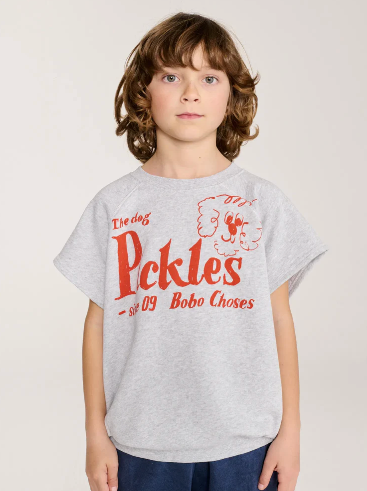 Pickles The Dog Sleeveless Sweatshirt - Heather Grey | Bobo Choses