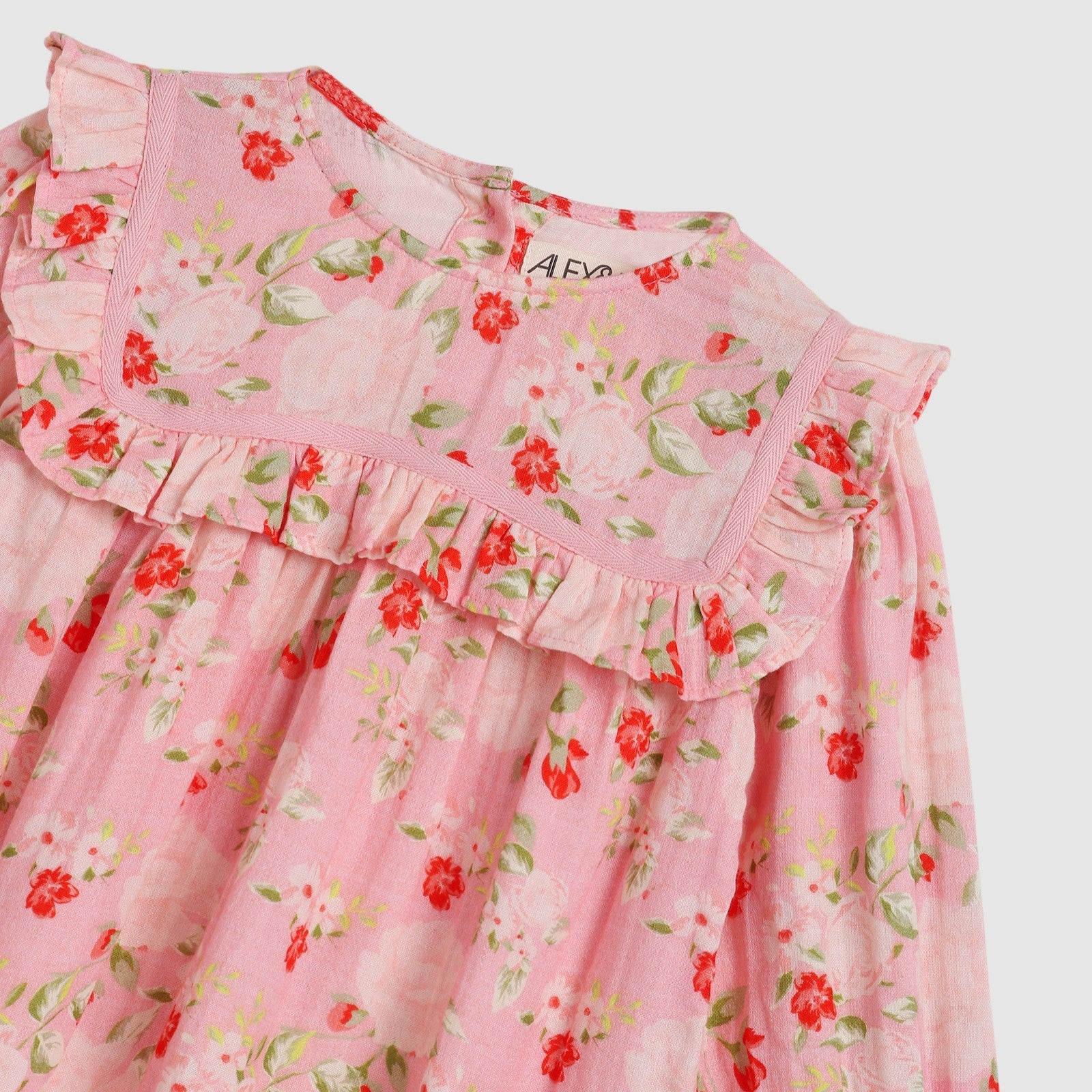 Close up of the Pippa Top - Fabulous Blooms Pink | Alex & Ant