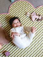  Pistachio Seersucker Playmat by Mosey Me 