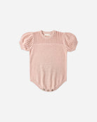 Pointelle Knit Romper Melon | Quincy Mae
