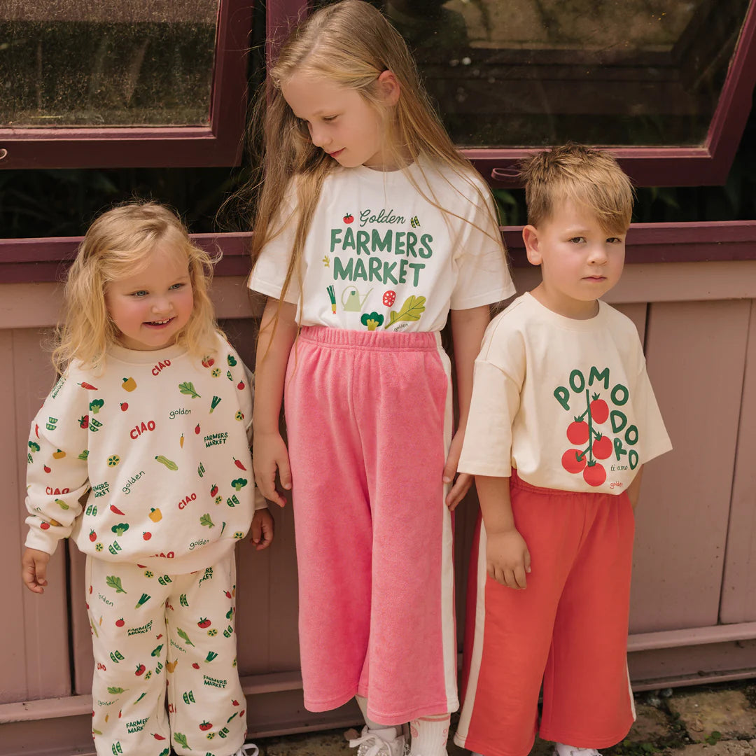 Pomodoro - Mid Sleeve Tee - Vanilla Parfait by Golden Children