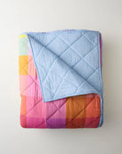 Ponza Tartan Organic Cotton Quilted Bedspread by Kip & Co