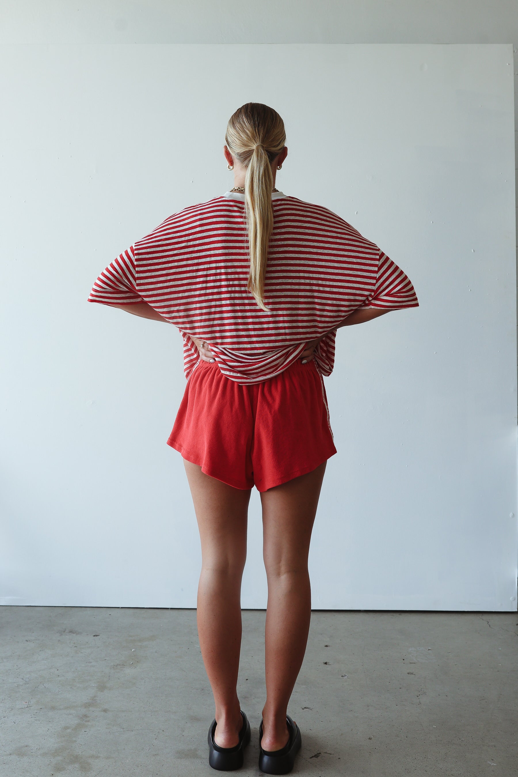 back view of model wearing Pool Bar Short by By Billie