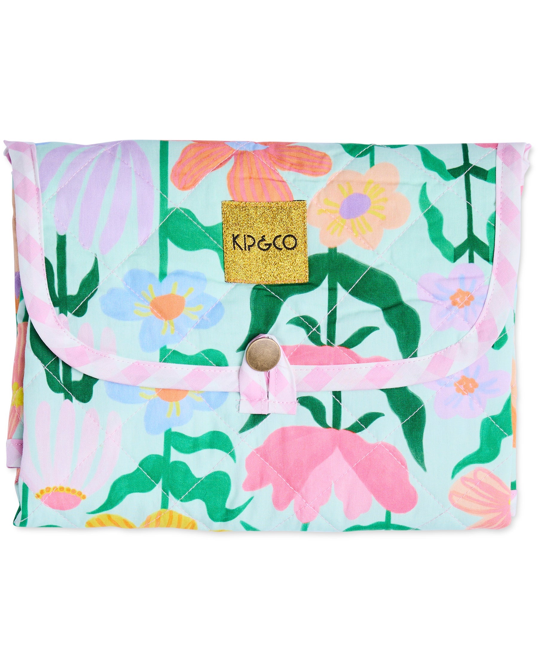 Popping Flowers Green Baby Change Mat by Kip & Co