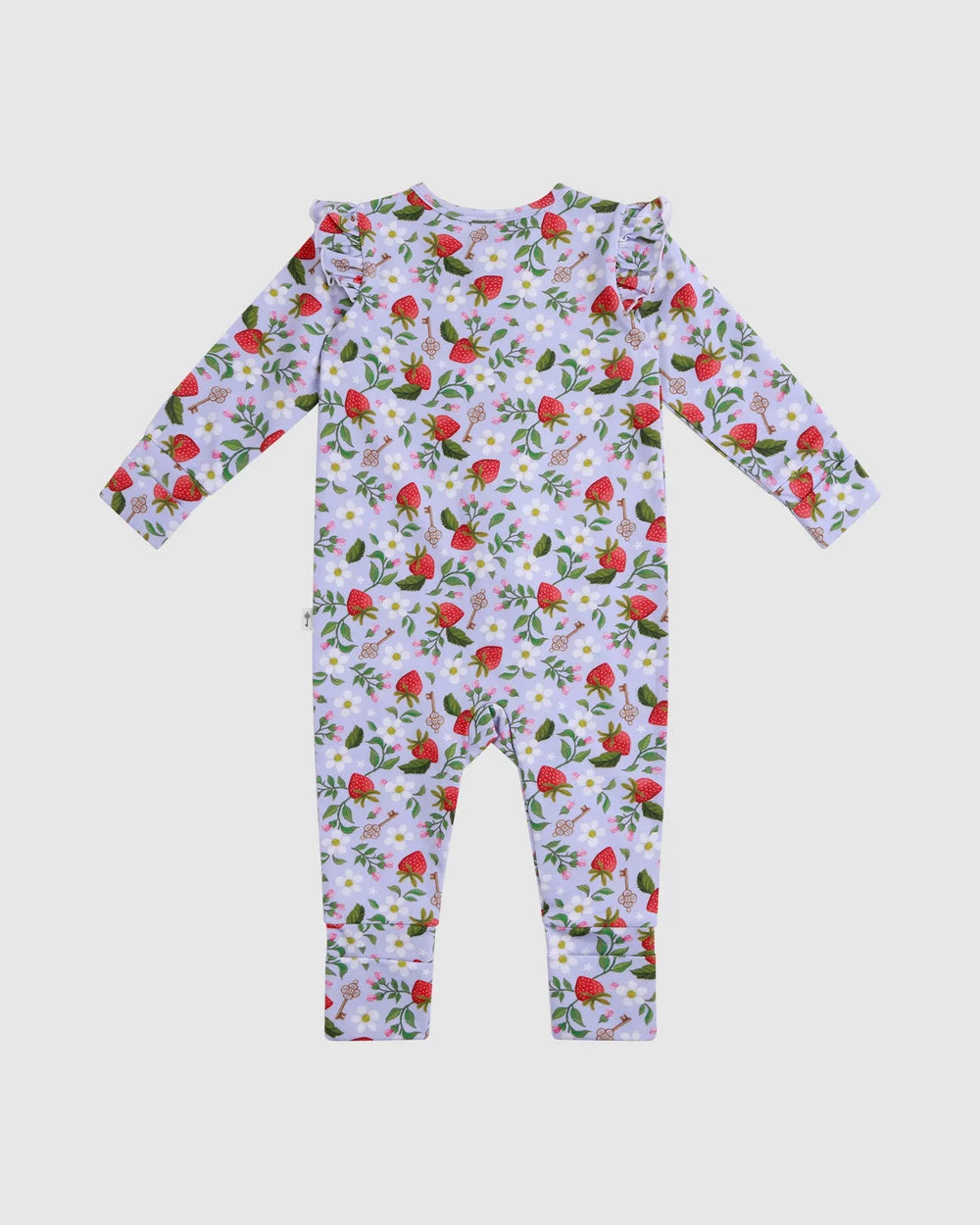 Back view of the Precious Frill Coverall - Violet | Fleur Harris