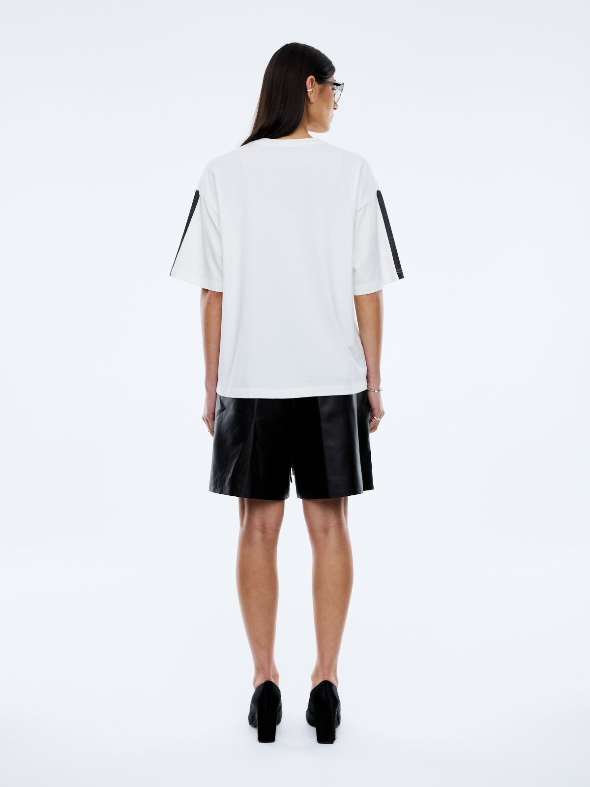 Racing Pelly Swoop tee fabric detail showing soft cotton material and vintage white wash finish quality
