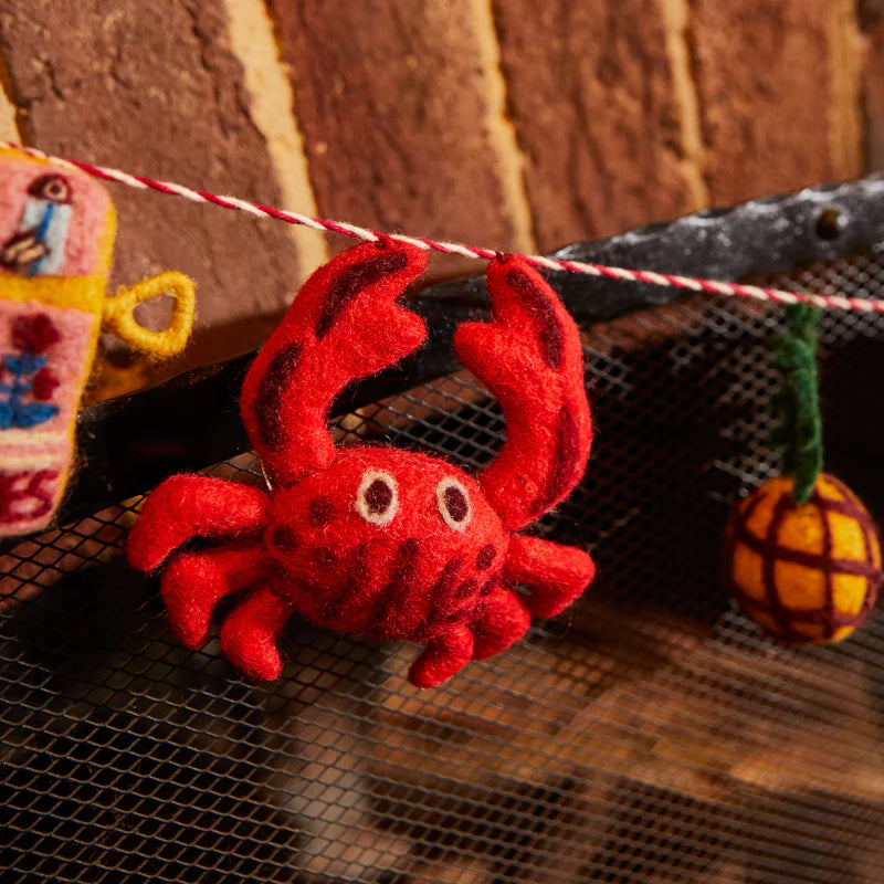 felt bunting with crab by Sage & Clare