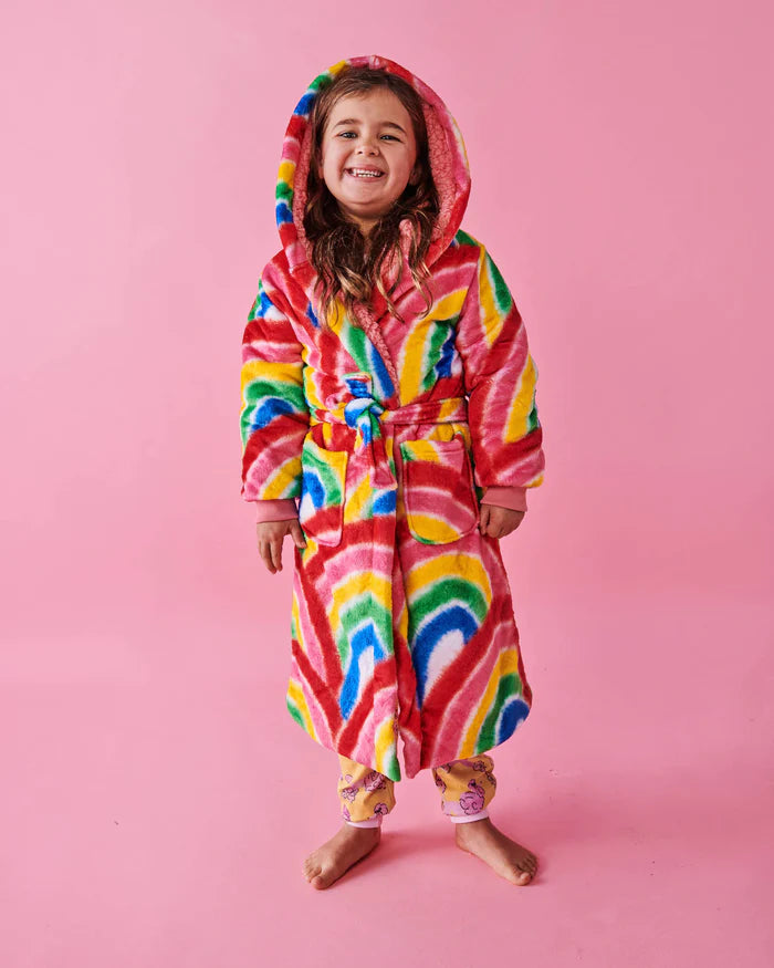 Rainbow Spray Kuddle Kids Robe by 