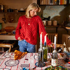 Red Knit Marlon Jumper by Sage and Clare