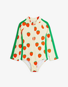 Strawberries aop ls uv swimsuit - Off-white| Mini Rodini