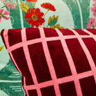 fabric details of Sage and Clare - Remi Velvet Cushion - Mahogany | Sage & Clare