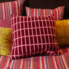 Remi Velvet Cushion - Mahogany | Sage & Clare - large red and pink velvet cushion