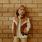 Child wearing Retro Spliced Puff Cord Vest by Banabae