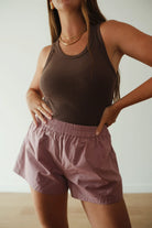 Rib Tank – Walnut Brown by By Billie