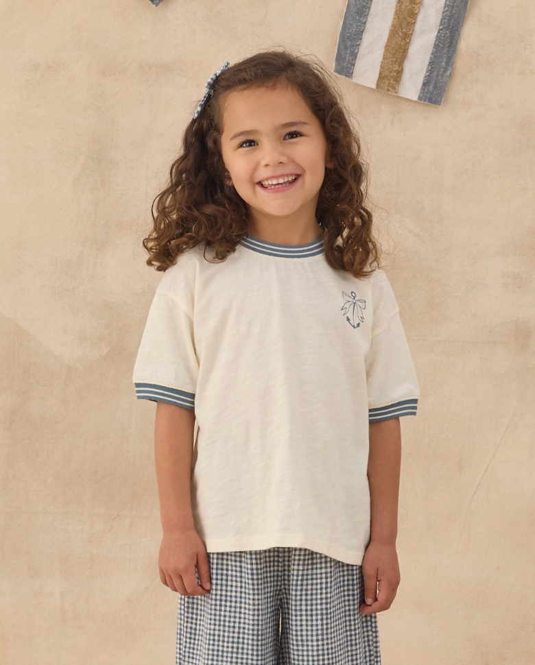 Ringer Tee Anchor Bow | Rylee + Cru