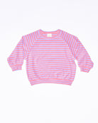Front view of the River Sweatshirt Candy Stripe - Pink | Walnut