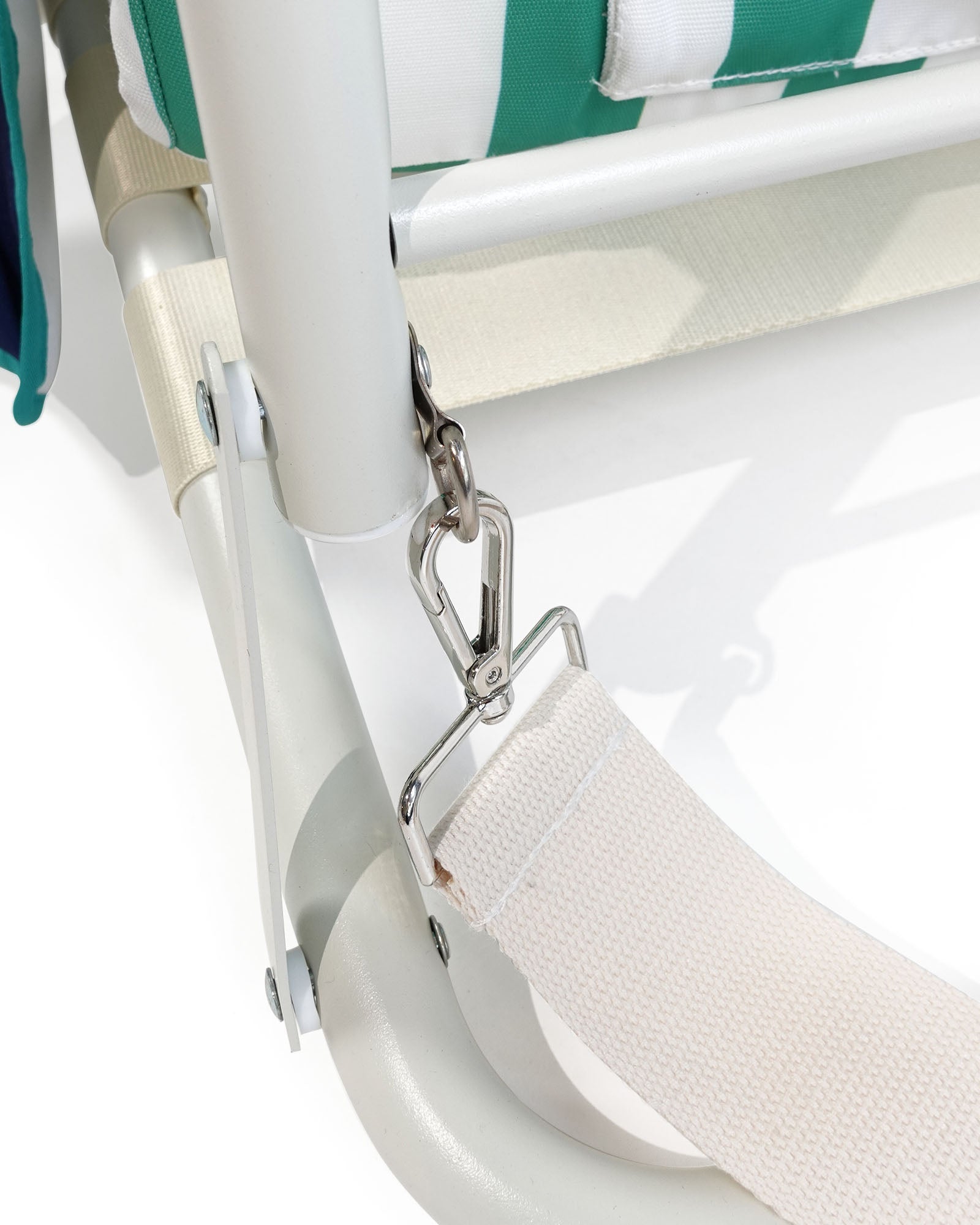 Beach chair close up of frame