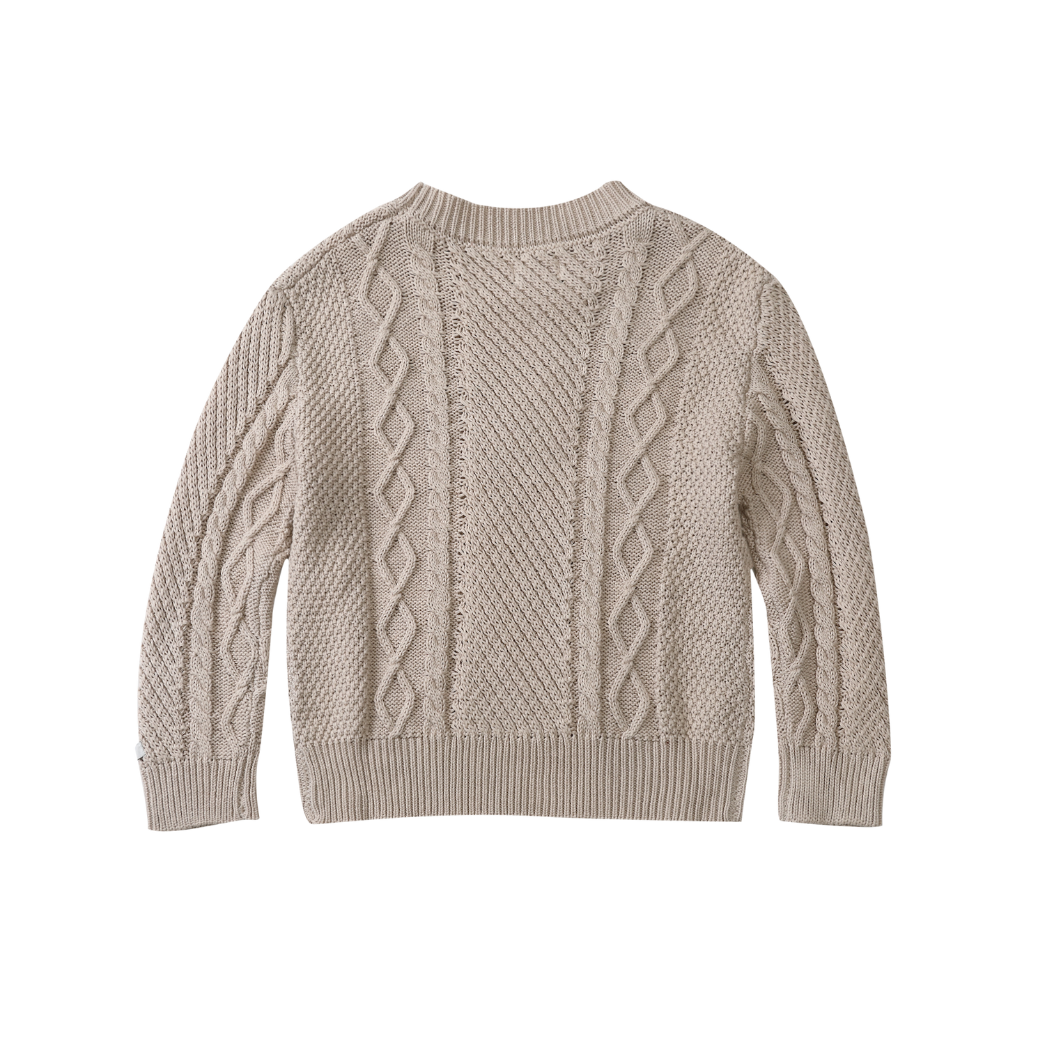 Back view of the Romaine Sweater - Soft Sand | Donsje