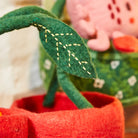 Rosella Felt Basket by Sage & Clare leaf detail