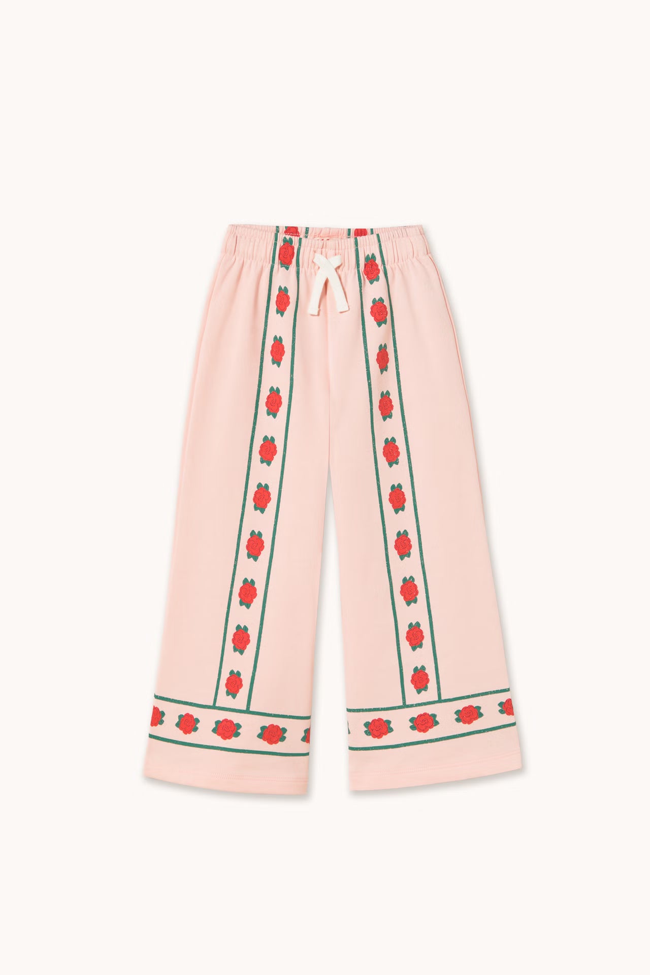 Roses Straight Sweatpant – Pastel Pink by Tiny Cottons