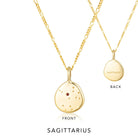 Zodiac Sagittarius Necklace Gold by Linda Tahija