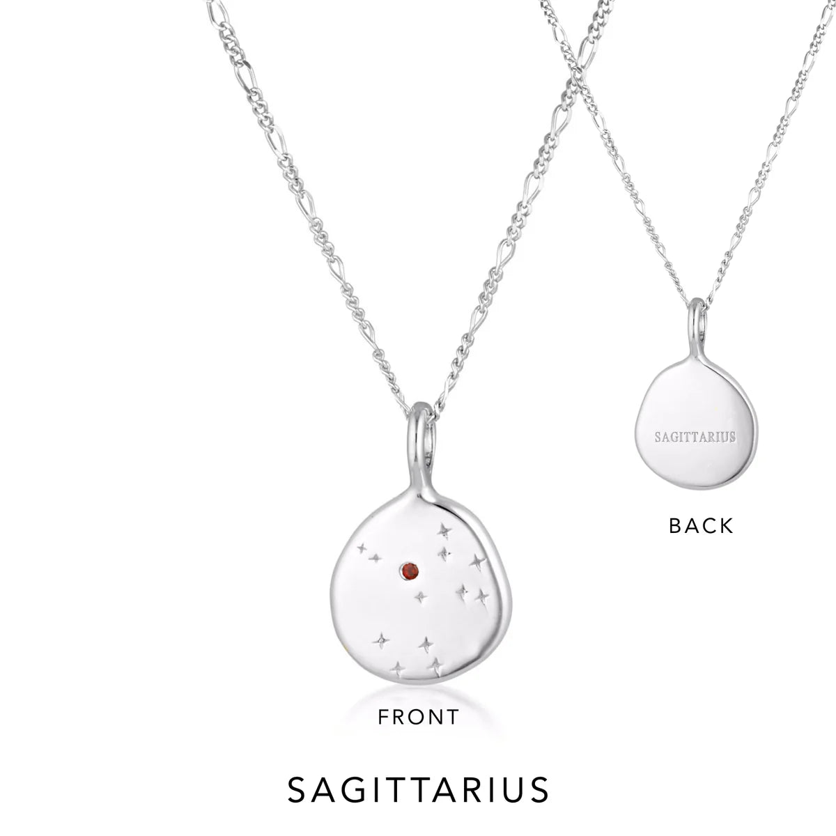 Zodiac Necklace Sterling Silver by Linda Tahija - Sagittarius