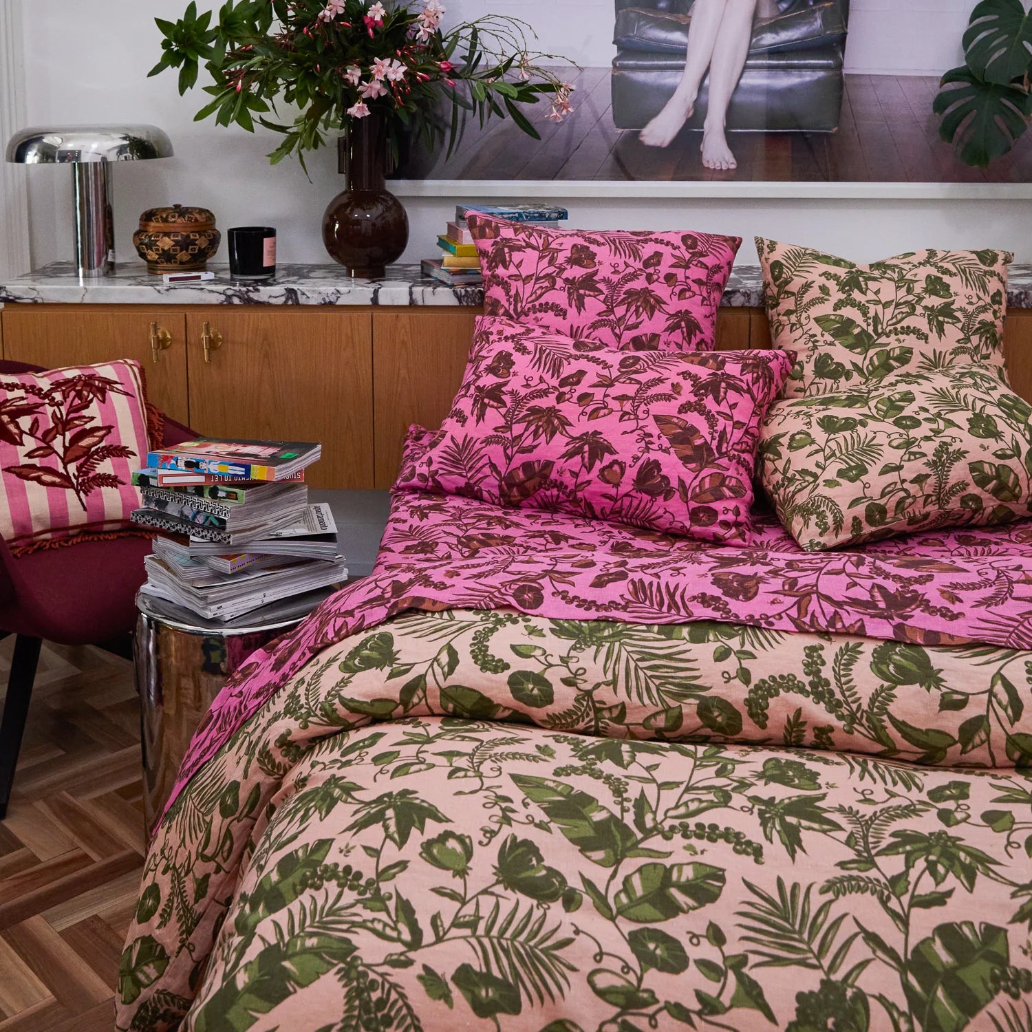 Safia Linen Pillowcase Set Tiramisu By Sage & Clare