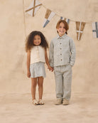 Kids wearing Sailor Top Natural by Rylee & Cru