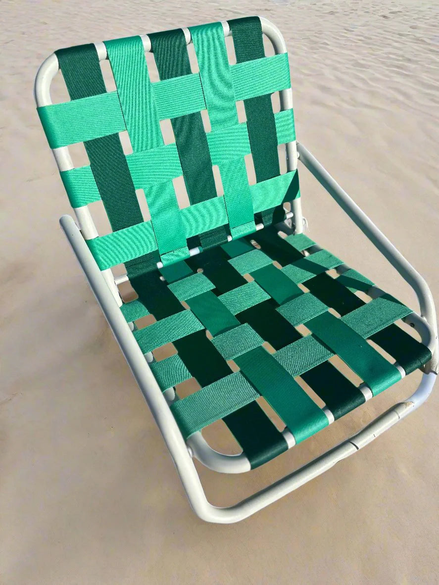 Salty Shadows Green recline beach chair