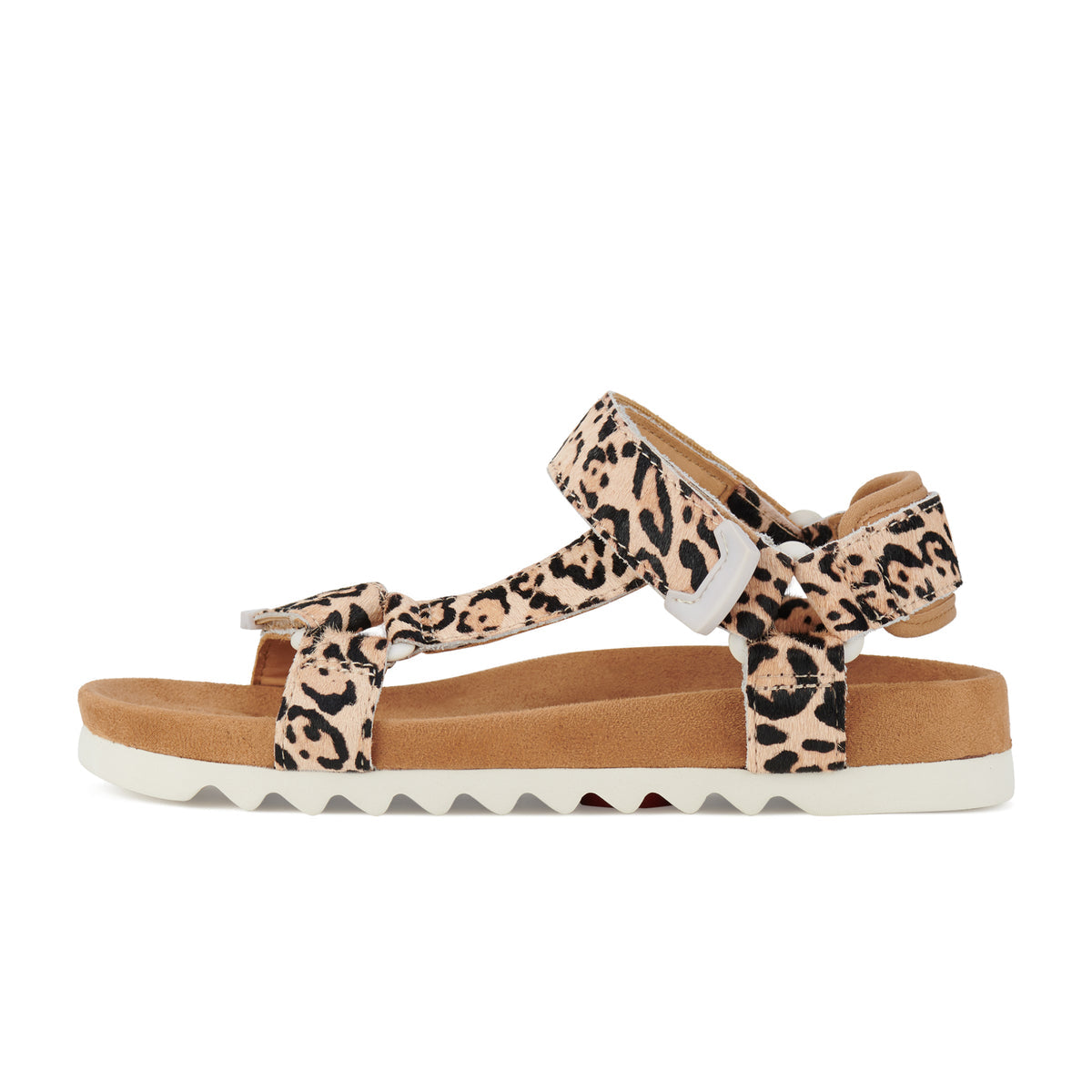 side details of Sandal Tooth Wedge Neutral Leopard by Rollie