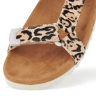 fabric details of Sandal Tooth Wedge Neutral Leopard by Rollie