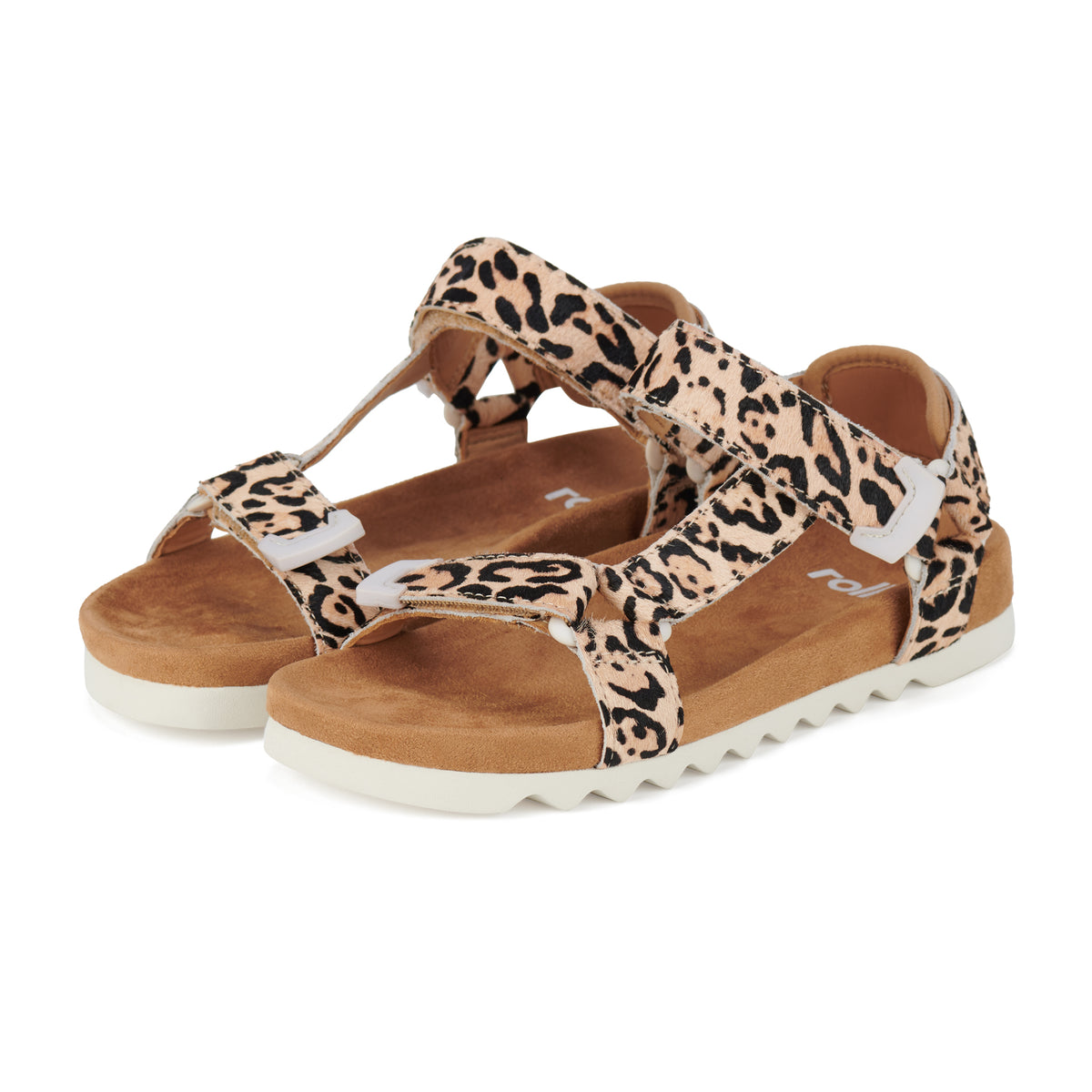 Sandal Tooth Wedge Neutral Leopard by Rollie