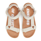 Sandal Tooth Wedge Bone Croc by Rollie in textured white