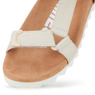 Sandal Tooth Wedge Bone Croc by Rollie in warm white colour