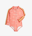 Seagull Long sleeve Swimsuit - Pink | Mini Rodini