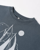 Close up of neckline on the Seas The Day Sweatshirt  | Rylee + Cru
