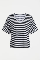 Seter Tee Black and White Stripped by ELK