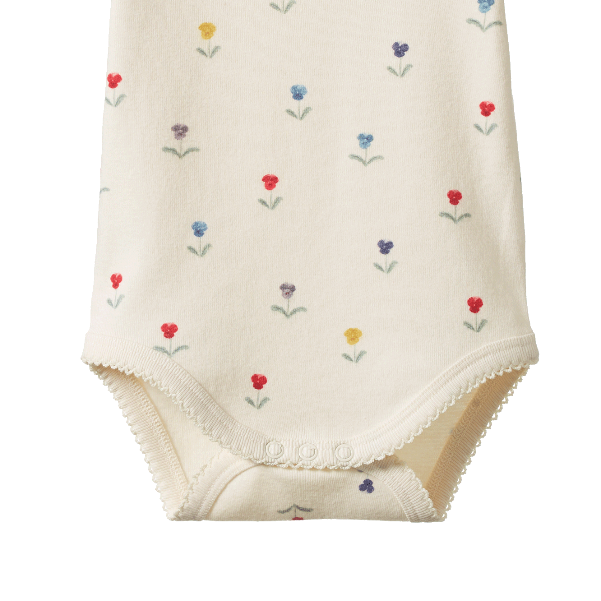 fabric details of Short Sleeve Bodysuit Delphine by Nature Baby