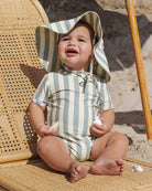 Shorty One-Piece Green Stripe | Rylee + Cru