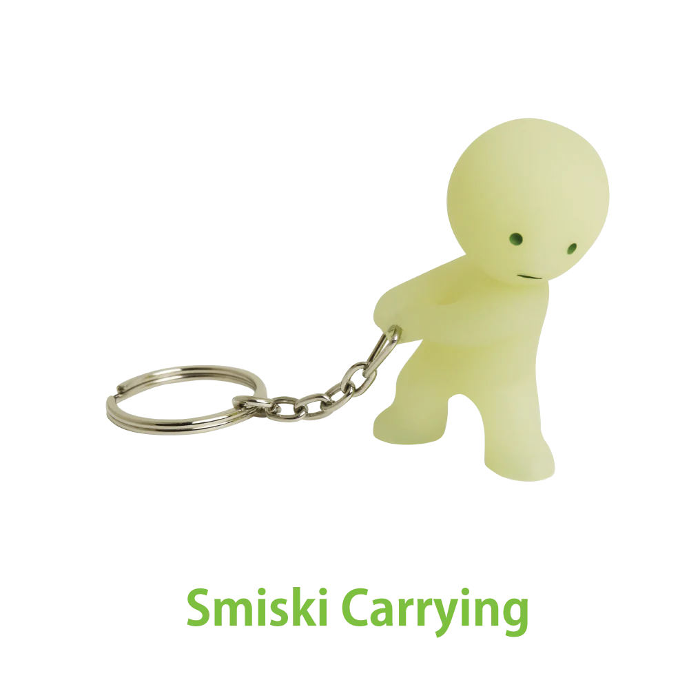 Smiski glow in the dark mini figure keychain