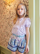 Somerset Shorts by Tutu Du Monde in blue and purple made from soft cotton