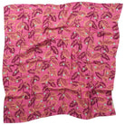 Full flat lay view of Sorana Baby Wrap showing complete tropical leaf pattern on pink background