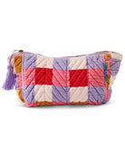 Summer check velvet toiletry bag