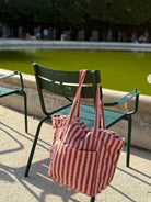 Sundae Seersucker Quilted Bag by Mosey Me