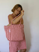 Sundae Seersucker Quilted Bag by Mosey Me